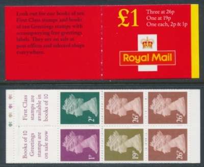 £1 FH43 Red cover 1,2,19+26p